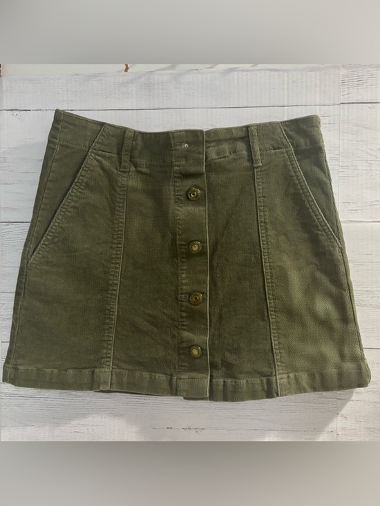 Forever 21 Dresses & Skirts - Forever 21 Womens Corduroy Mini Skirt Size 6 Olive Green Y2K Button Front
